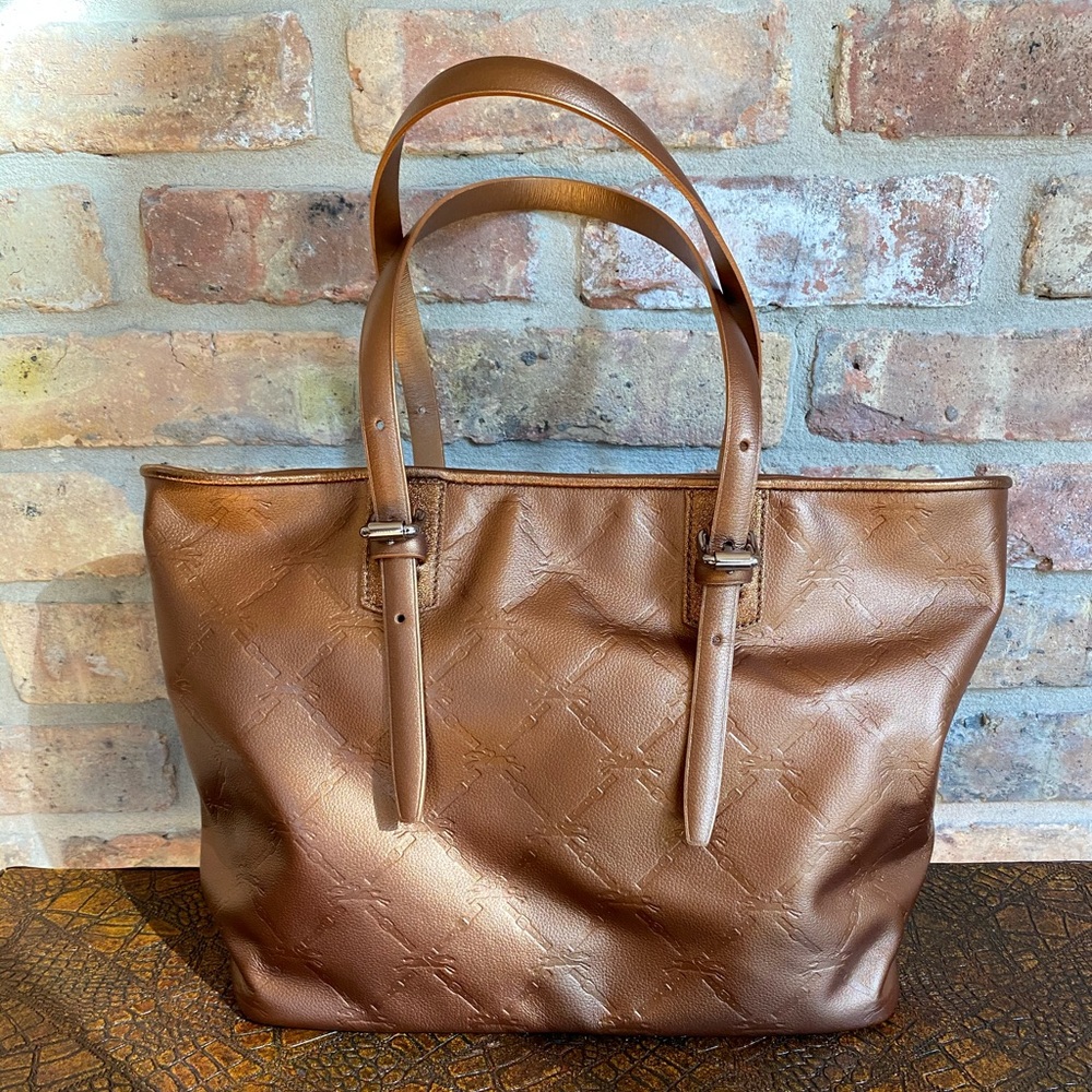 Longchamp Bronze Leather Cuir Satchel Bag